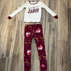 Carter's Waiting Up For Santa Pajama Set Size 7